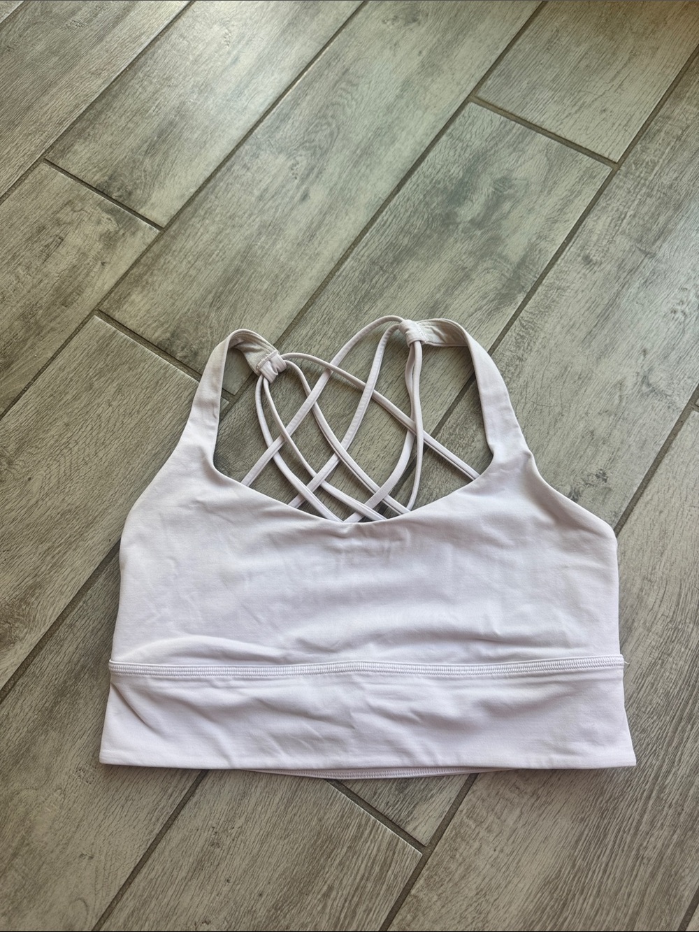 lululemon light lilac free to be wild longline bra